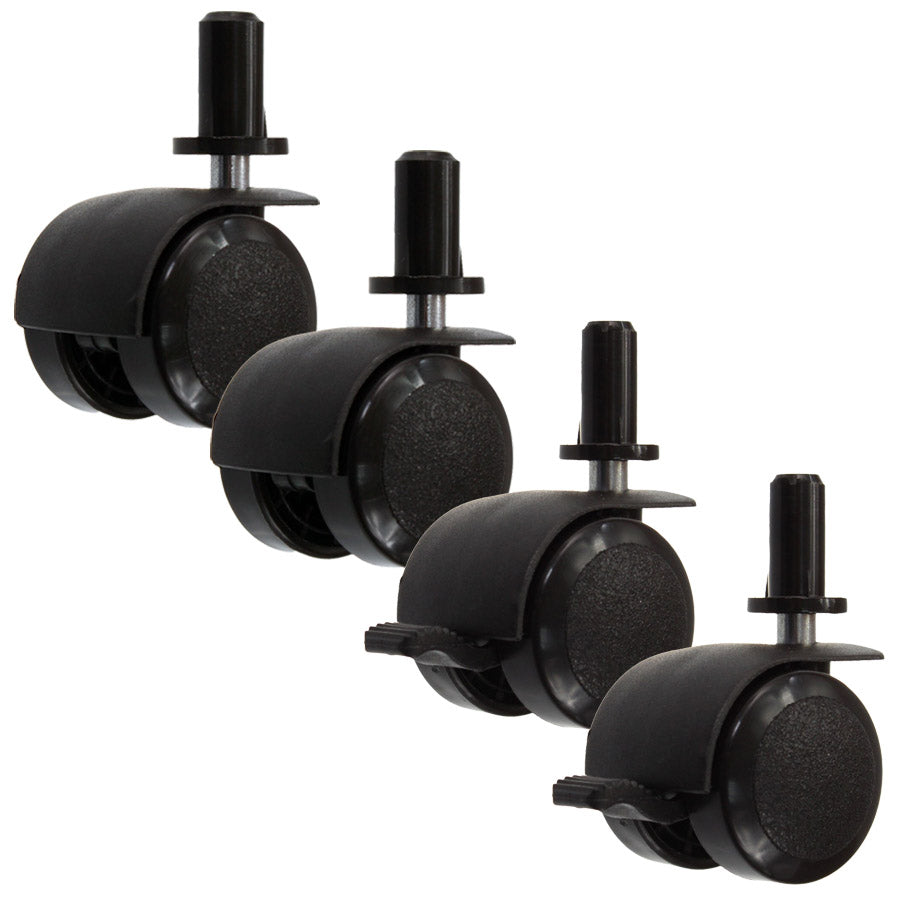 Baby cot castors - set black 4 pcs