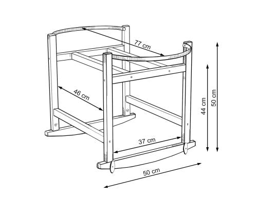 Moses basket BOHO Handmade with cradle - pistachio