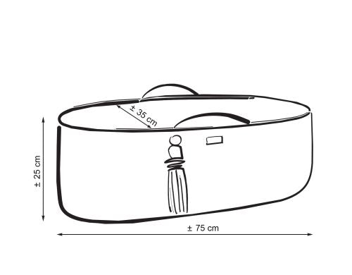 Moses basket BOHO Handmade with stand - light gray