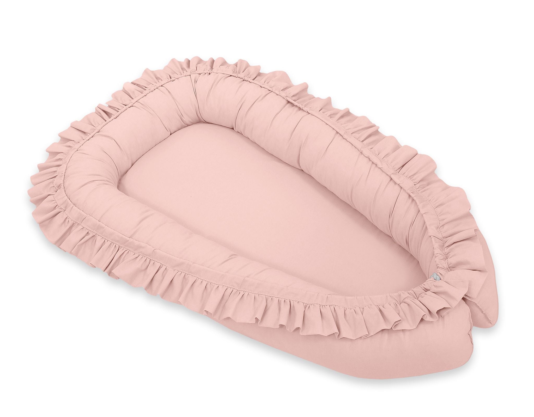 Baby nest Premium Cocoon for infants with a ruffle MY SWEET BABY- pastel pink