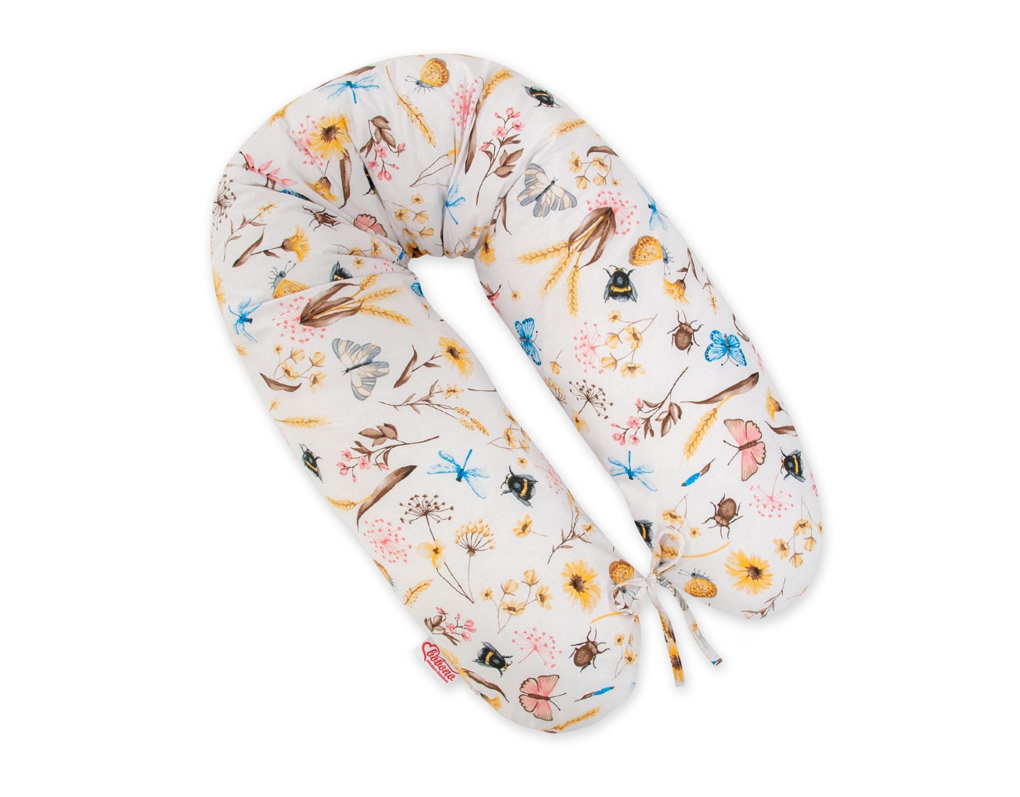 Pregnancy pillow- Longer, removable pillowcase - Summer meadow