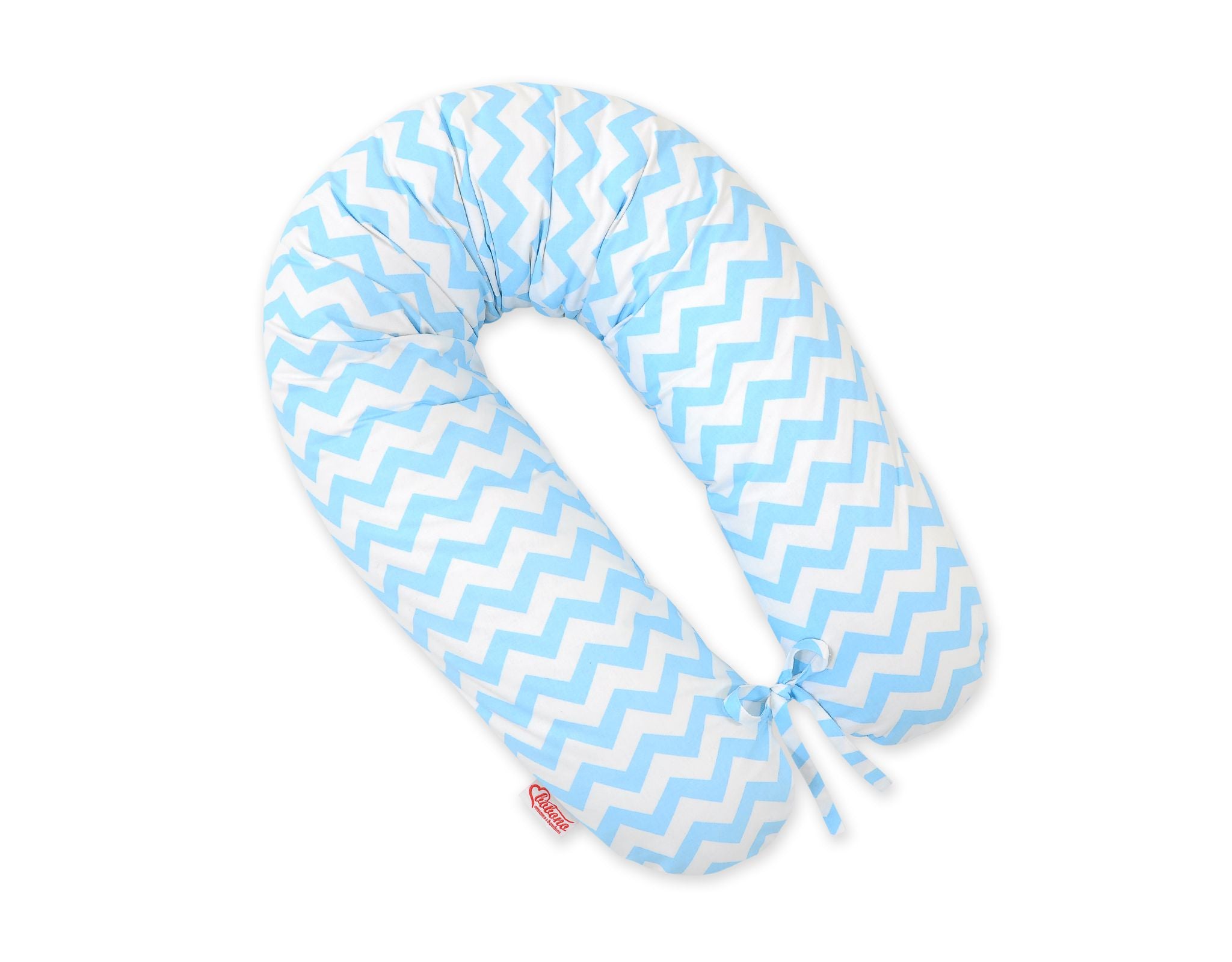 Pregnancy pillow- Longer, removable pillowcase - Chevron blue