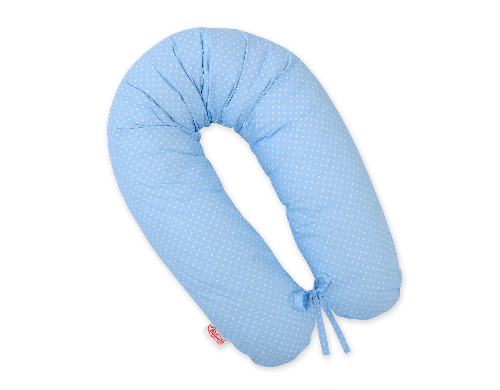 Pregnancy pillow- Longer, removable pillowcase - Blue dots