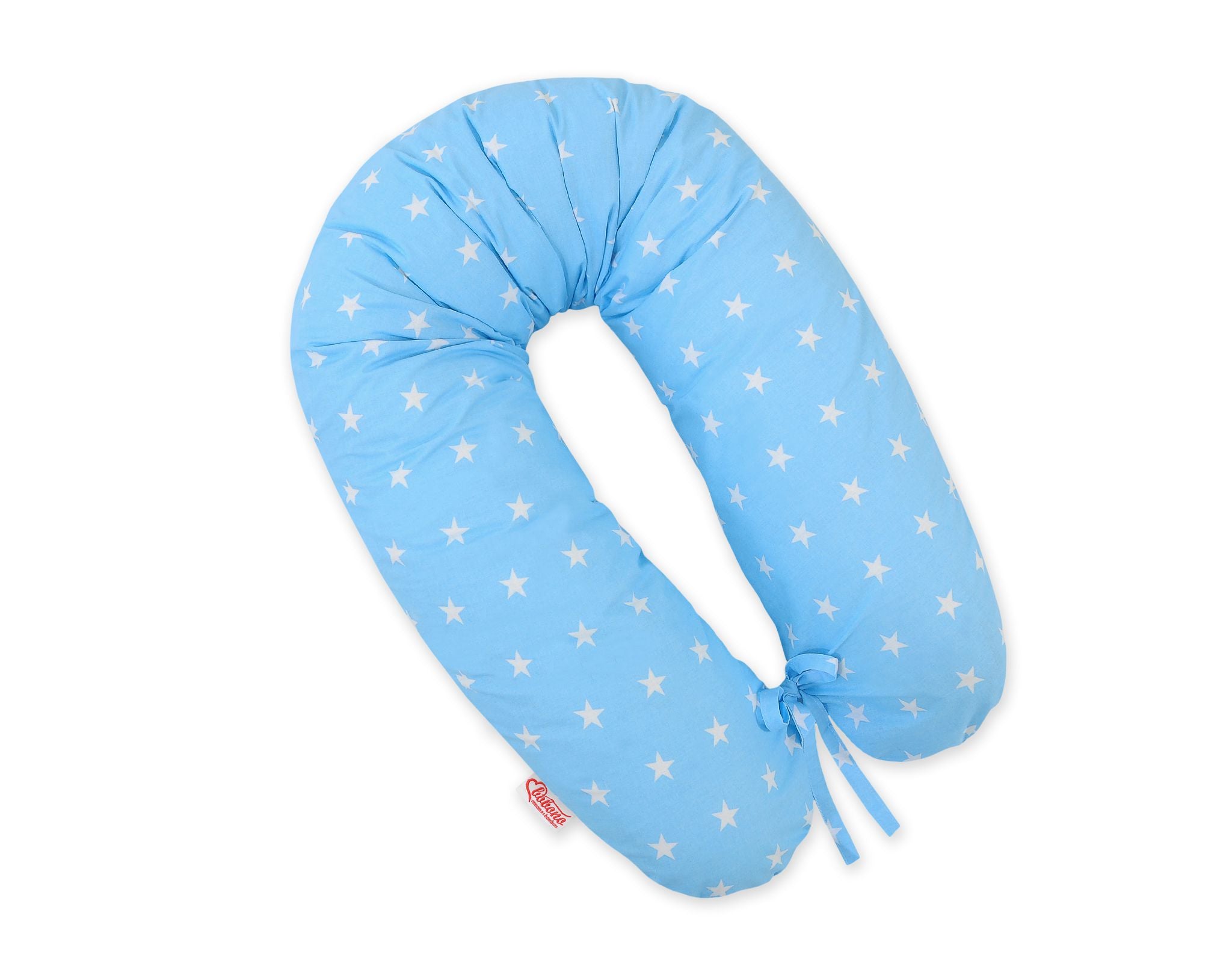 Pregnancy pillow- Longer, removable pillowcase - Stars on blue