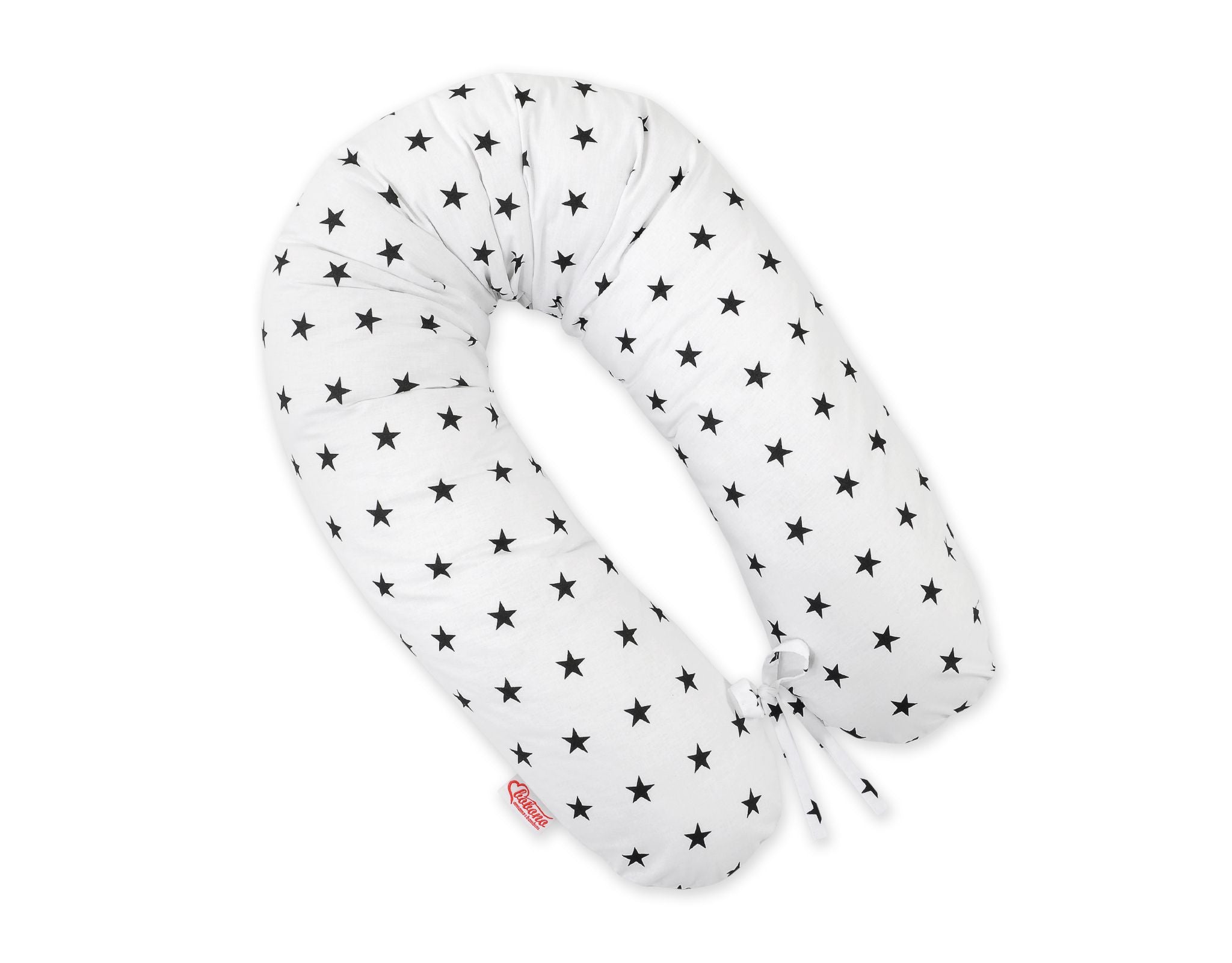 Pregnancy pillow- Longer, removable pillowcase - Black stars