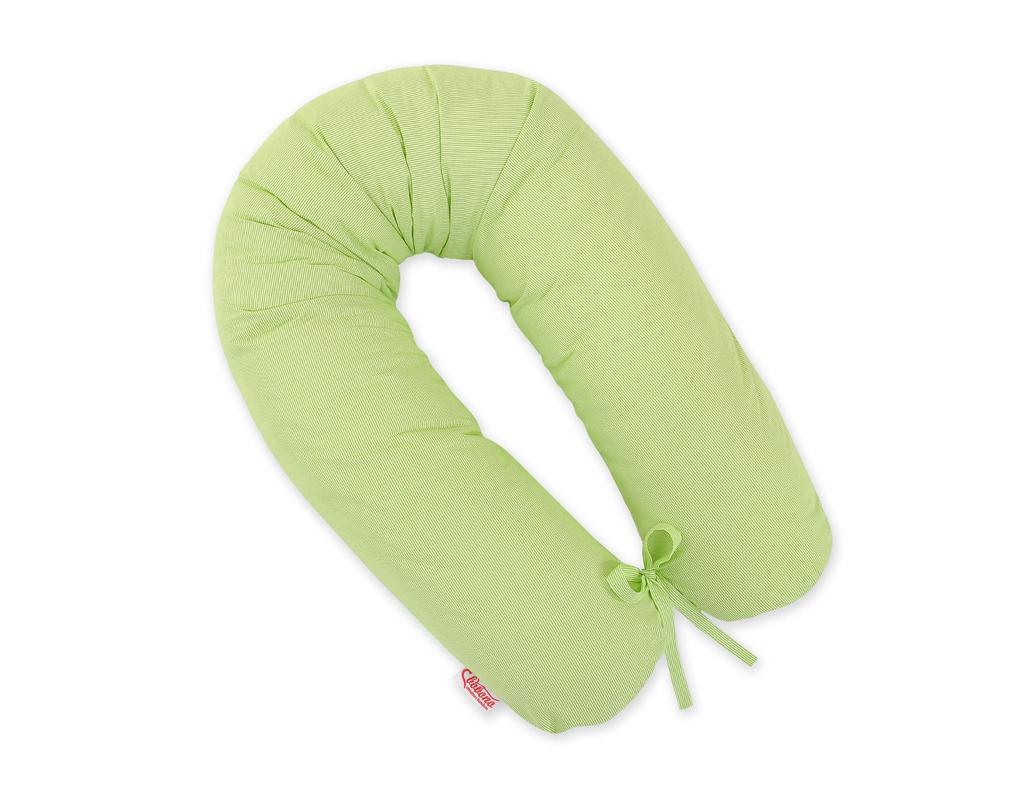 Pregnancy pillow- Longer, removable pillowcase - Green strips