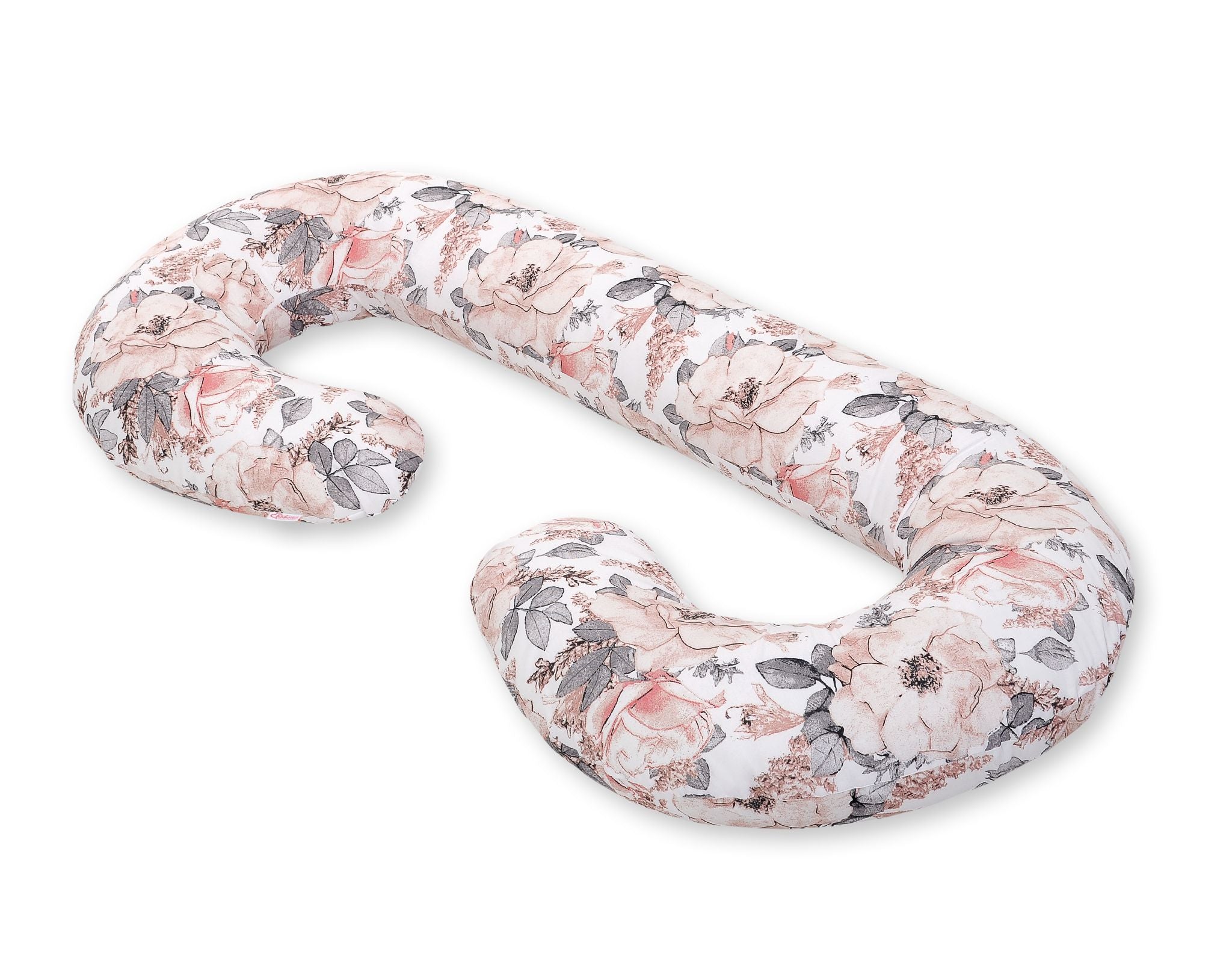 Maternity Support Pillow C, removable pillowcase - sepia roses