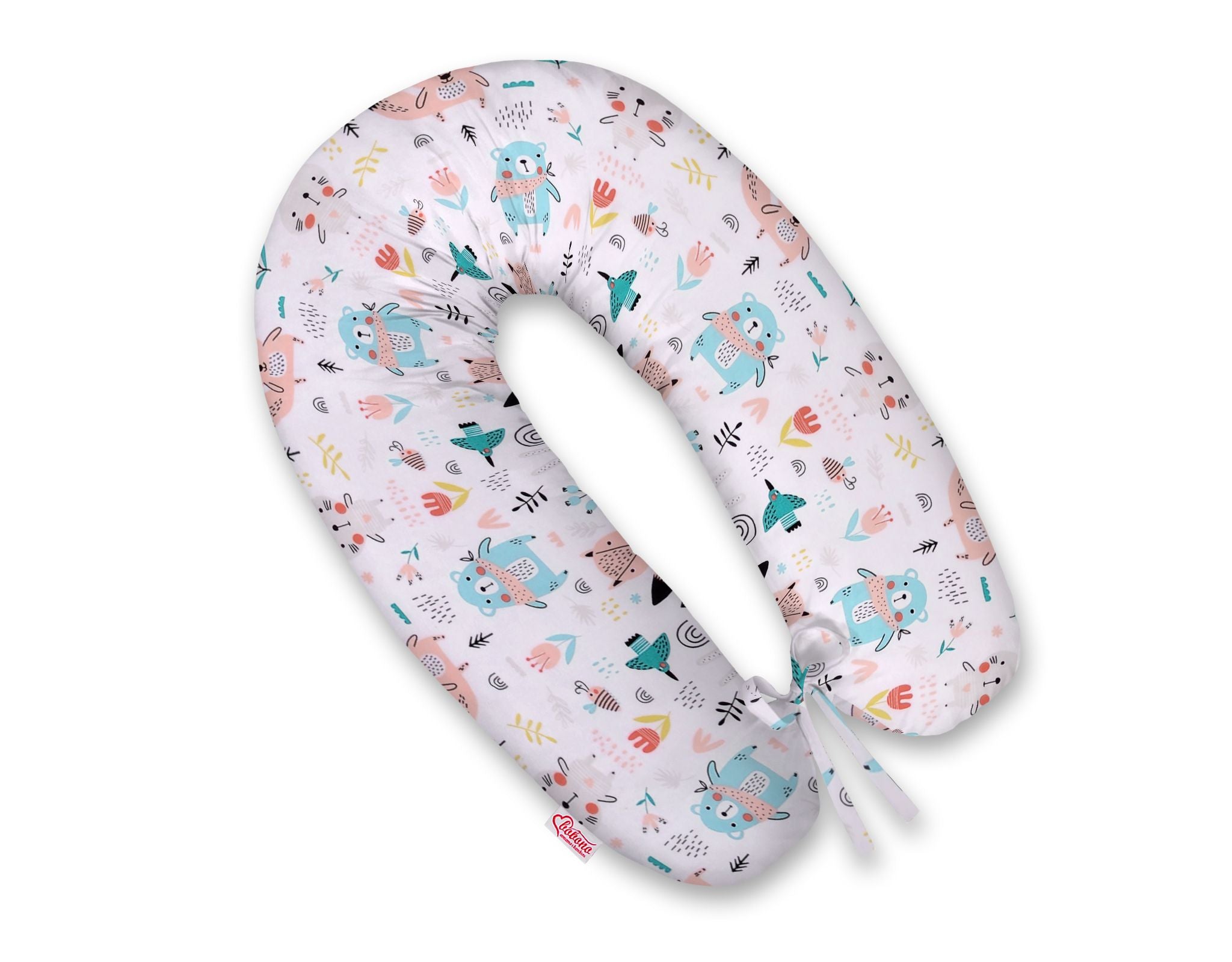Pregnancy pillow- Longer, removable pillowcase - Blue teddy bears