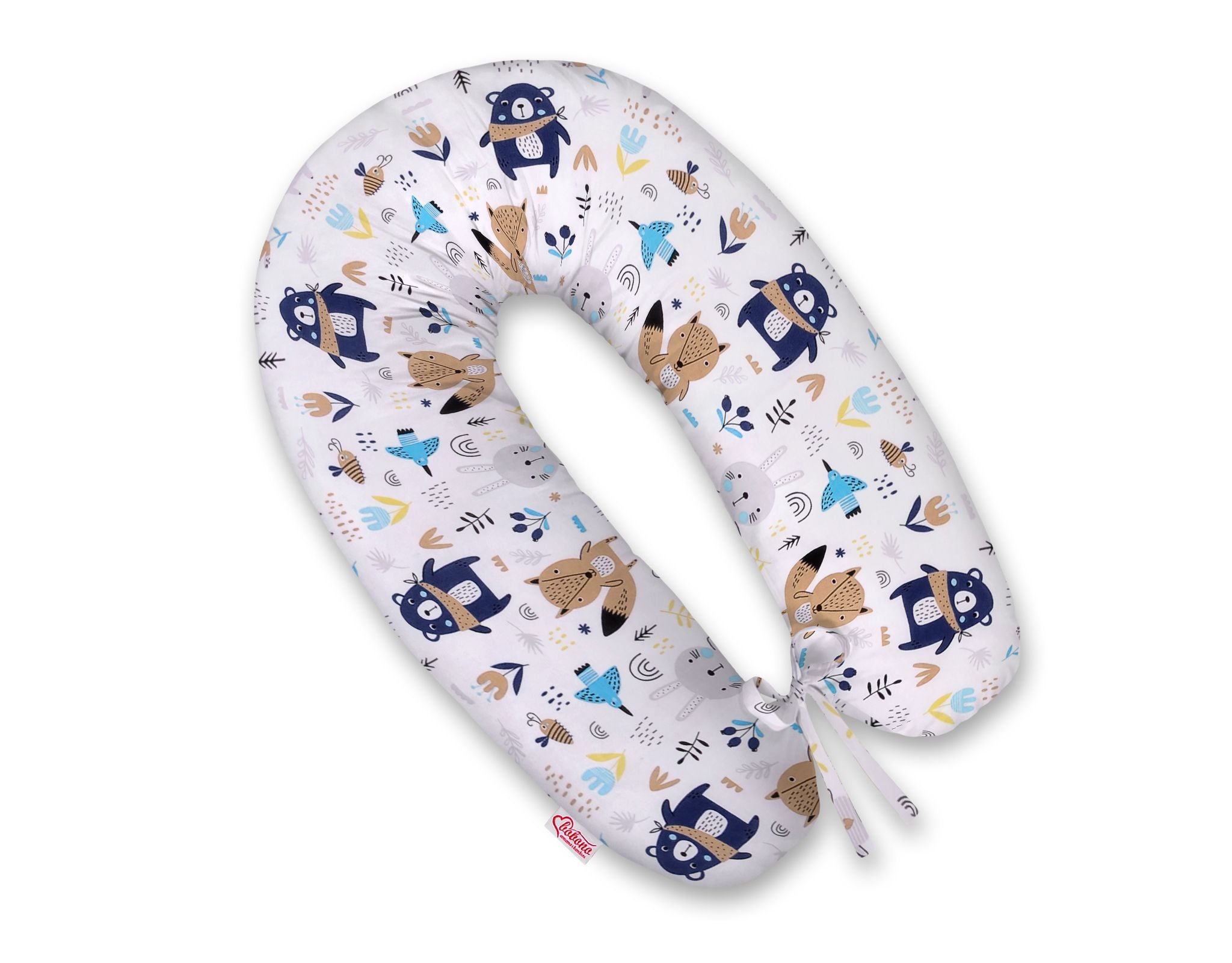 Pregnancy pillow- Longer, removable pillowcase - Navy blue bears