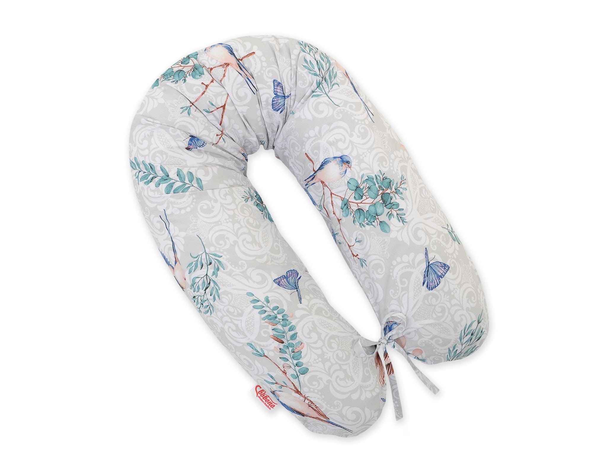 Pregnancy pillow- Longer, removable pillowcase - Blue birds