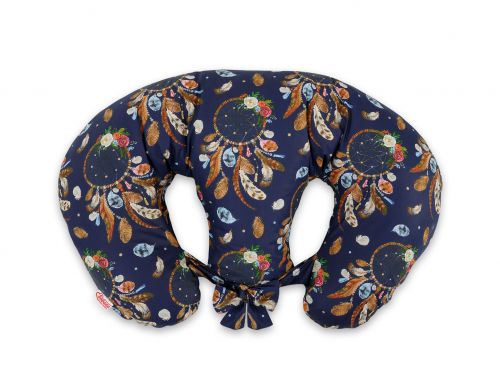 Twin nursing pillow, Breastfeeding Croissant Pillow, removable, Hands-Free Feeding- dream catchers