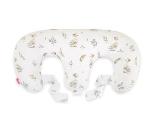 Twin nursing pillow, Breastfeeding Croissant Pillow, removable, Hands-Free Feeding- gooses