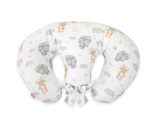 Twin nursing pillow, Breastfeeding Croissant Pillow, removable, Hands-Free Feeding- teddy bear