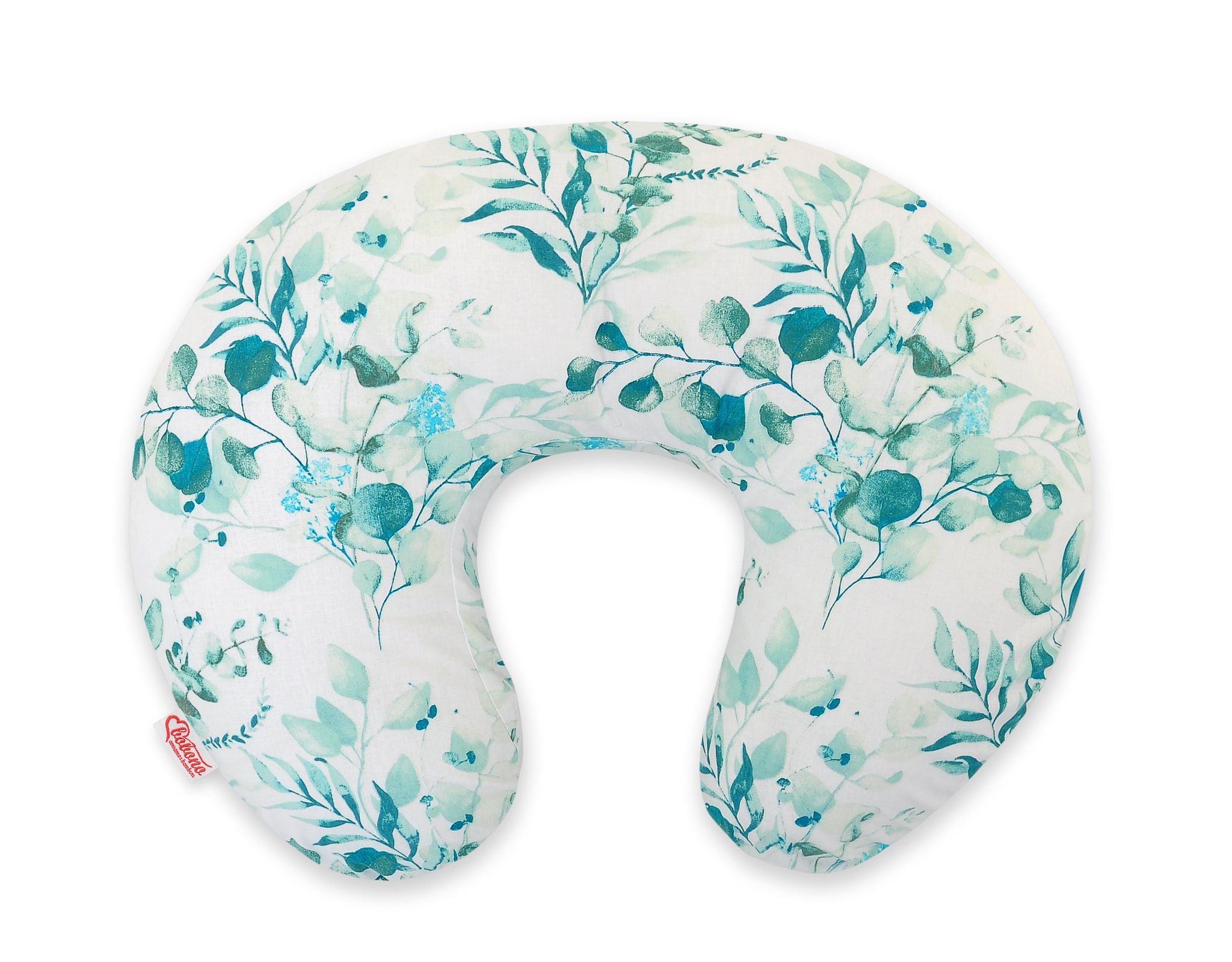 Breastfeeding Pillow Nursing Croissant Pillow, removable, Hands-Free Feeding - eucaliptus mint