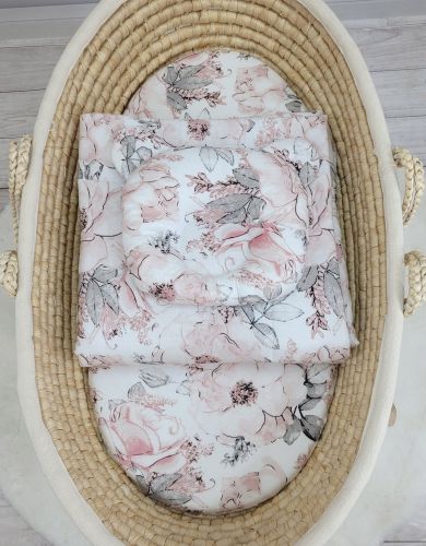 Duvet with pillow Teddy - 2pcs set - sepia roses