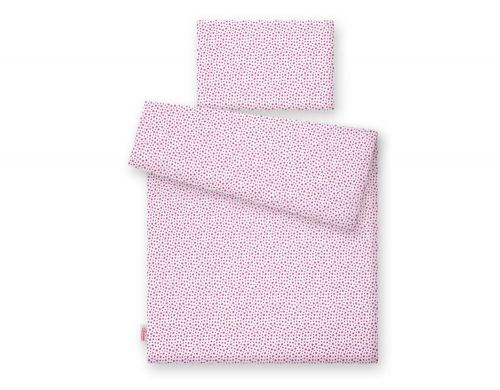 Baby cotton bedding set 2-pcs 120x90 - burgundy stars