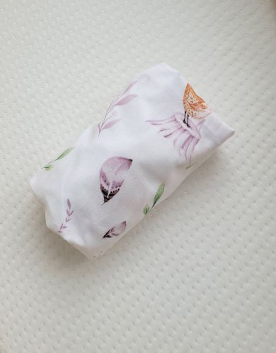 Sheet made of cotton for moses basket mattress 75x35 cm - forest softness