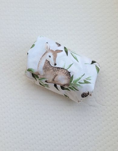 Sheet made of cotton for moses basket mattress 75x35 cm - Woodland green