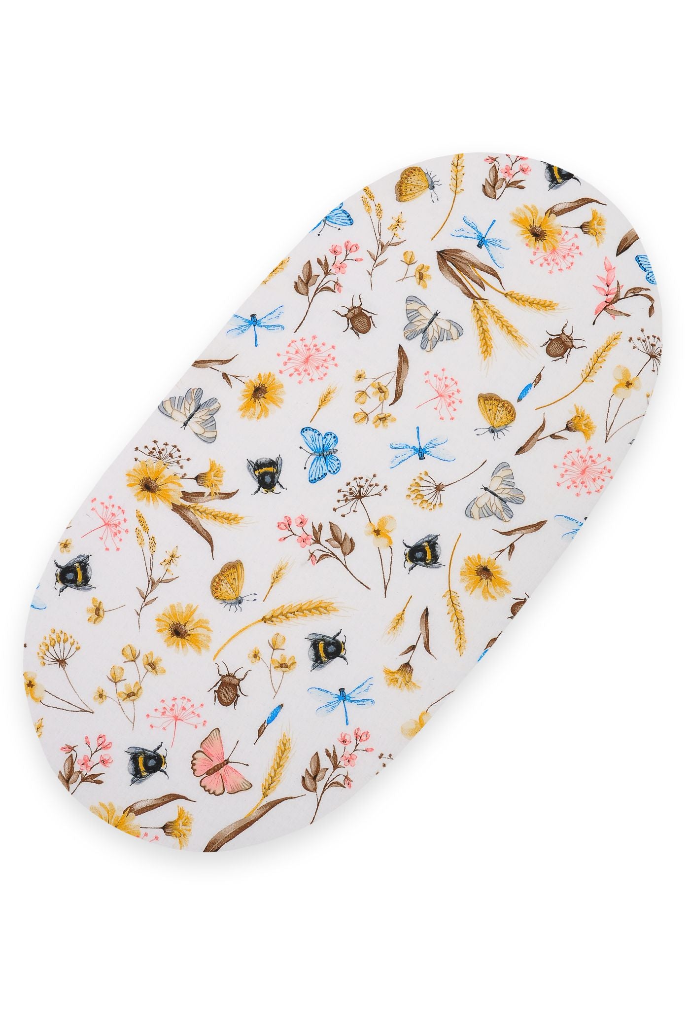 Sheet made of cotton for moses basket mattress 75x35 cm - Summer meadow