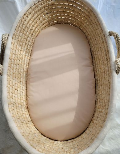 Sheet made of cotton for moses basket mattress 75x35 cm - beige