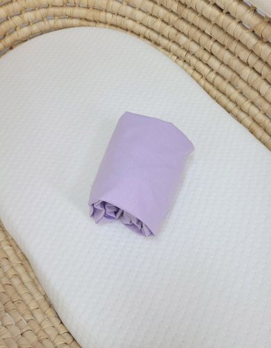 Sheet made of cotton for moses basket mattress 75x35 cm - lila