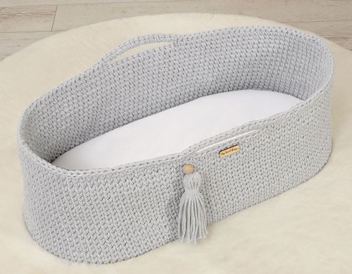 Sheet made of cotton for moses basket mattress 75x35 cm - white