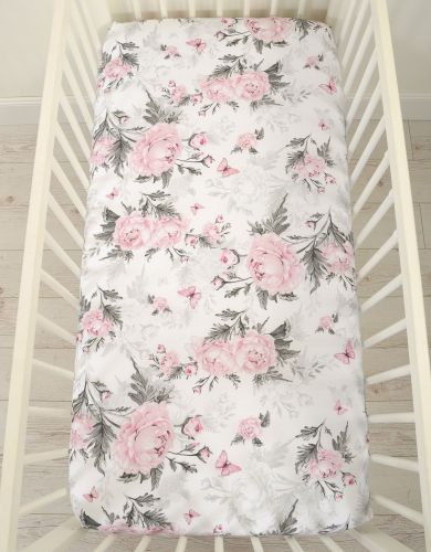 Sheet made of cotton 120x60cm - romantic peonies
