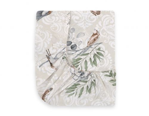Sheet made of cotton 120x60cm - brown birds