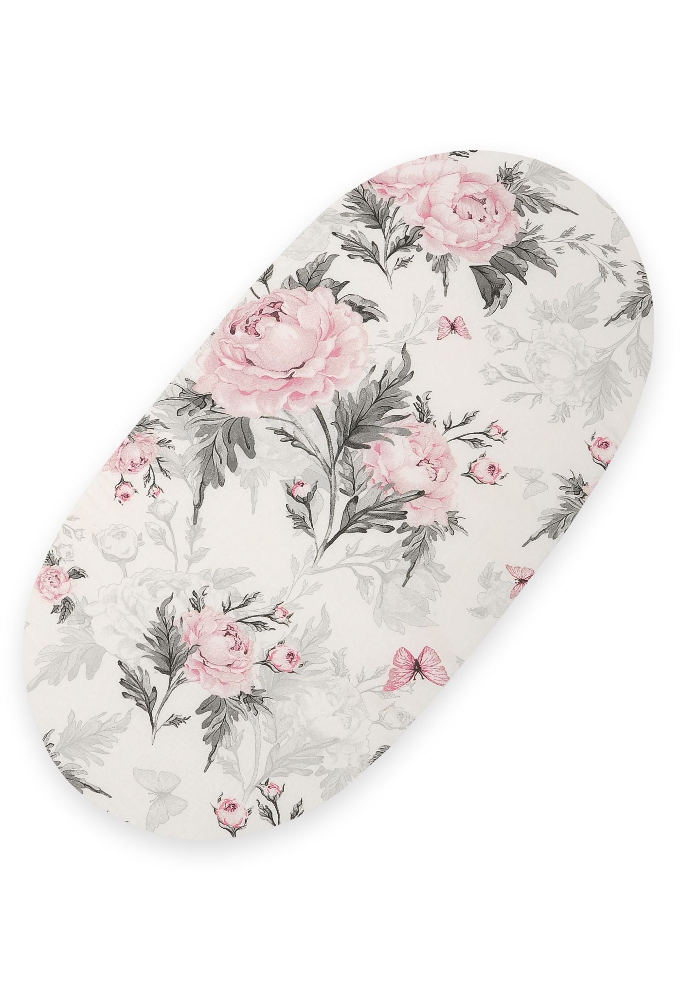 Sheet made of cotton for moses basket mattress 75x35 cm - Romantic peonies