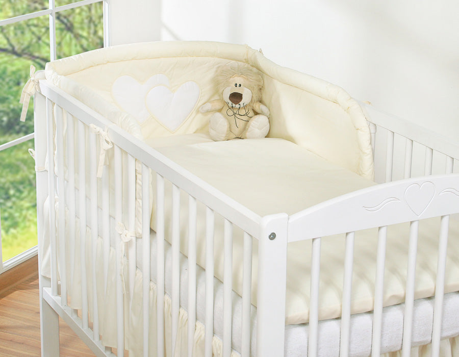 Bedding set 2-pcs 120x90 - Hanging Hearts cream