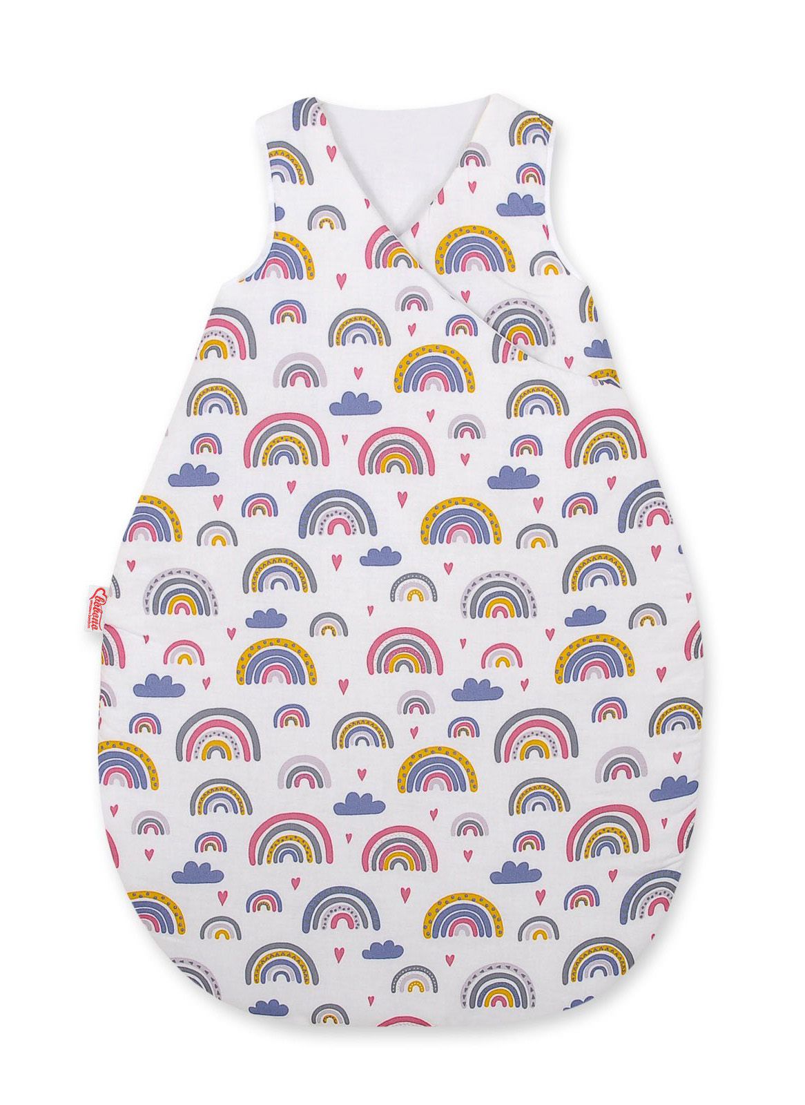 Cotton sleeping bag for children, size M, 3-12 months, TOG 2.5, all-season - rainbow