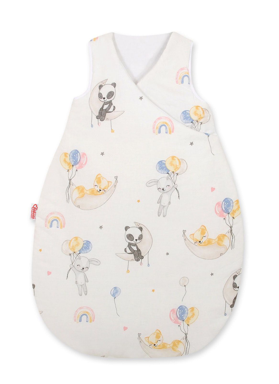 Cotton sleeping bag for children, size M, 3-12 months, TOG 2.5, all-season - balloons