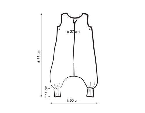 Cotton Baby Sleeping Bag  with legs Warm and Cozy L 9-24 months TOG 2.5 - cream owls