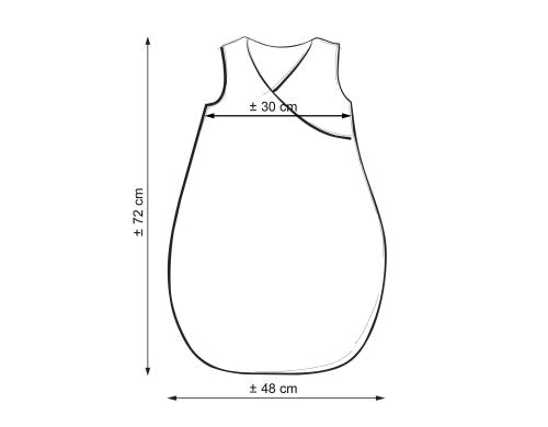 Cotton sleeping bag for children, size M, 3-12 months, TOG 2.5, all-season - blue rabbits