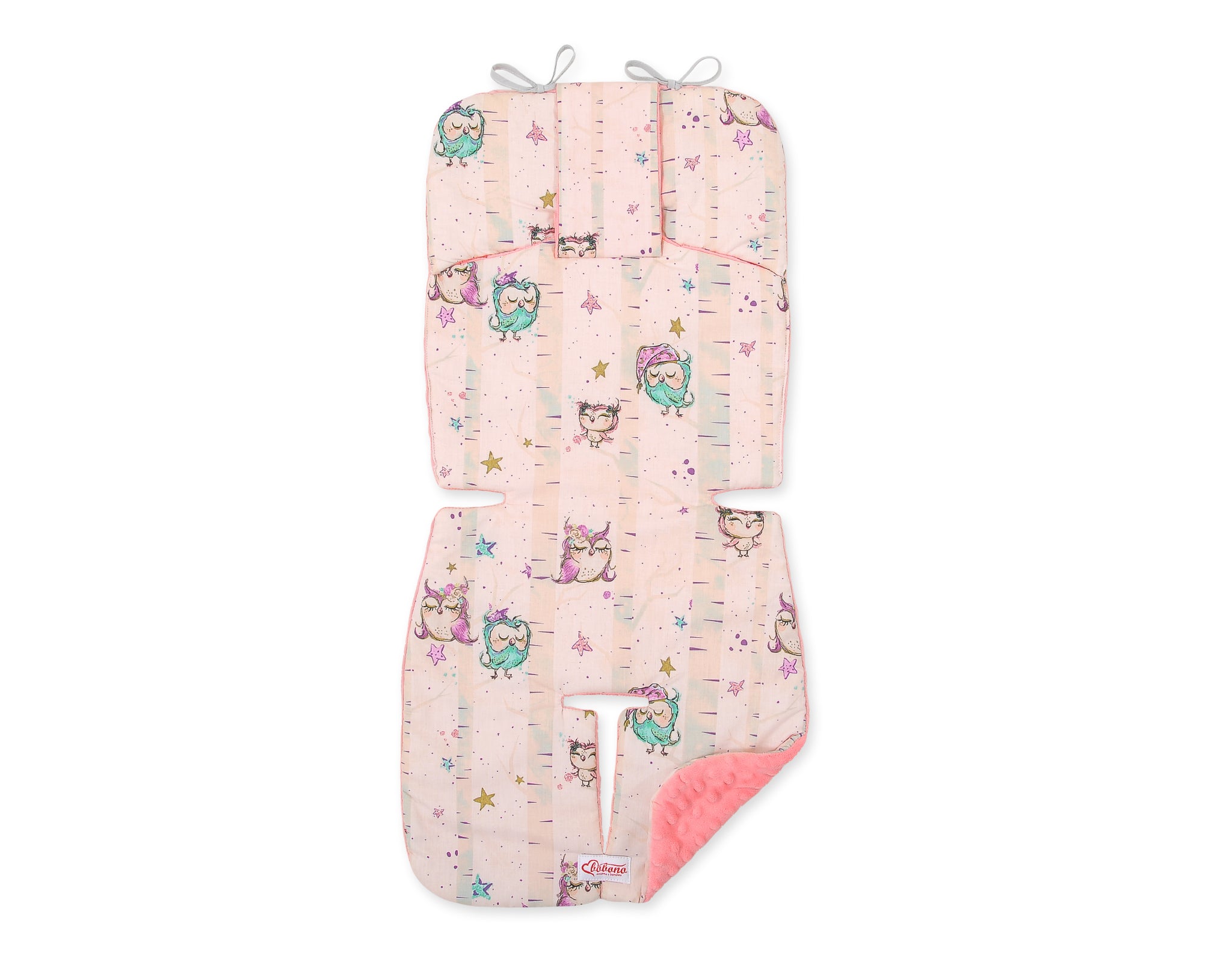 Double-sided cart insert BOBONO - owls cream-mint