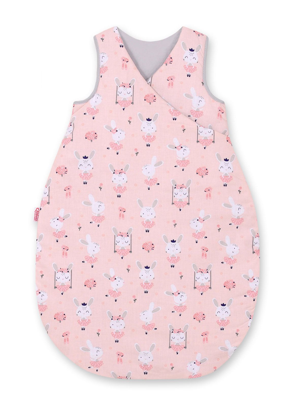 Cotton sleeping bag for children, size M, 3-12 months, TOG 2.5, all-season - ballerinas powder pink